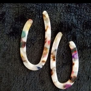 Acrylic Hoop Earrings